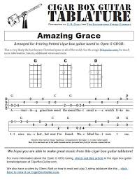 Amazing Grace 4 String Open G Gdgb Cigar Box Guitar