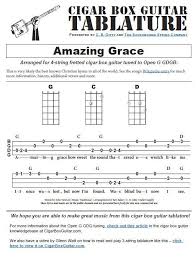 amazing grace 4 string open g gdgb cigar box guitar