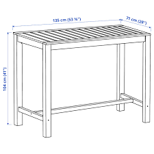 Our range is designed with rounded edges, a safety belt and a wide, stable base. Kloven Bar Table Outdoor Dark Brown Ikea