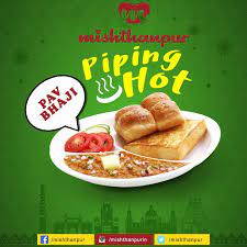 Come Relish The Joys Of Indian Street Food With Us At Mishthanpur To Relish This Pavbhaji Drop By Our Outlet In Noida Noidafoodie Noidafooddiaries Tues