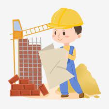 Cartoon Worker Looking At Engineering Drawing Png Material At Construction Site Worker Clipart Brick Cartoon Png Transparent Clipart Image And Psd File For F Sand Drawing Cartoon Drawings Kids Background