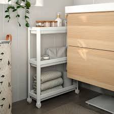 Vesken Cart White 21 1 4x7 1 8x28 Ikea Bathroom Storage Units Ikea Ikea Storage