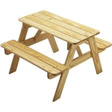 A large armoire and an indoor picnic style table on large slate floor. Little Colorado 144unf Durable Sturdy Indoor Outdoor Handcrafted Knotty Pine Classic Toddler Picnic Table For Children Ages 2 To 7 Years Unfinished Target