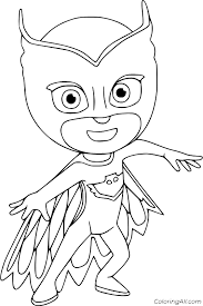 Owlette pj mask coloring pages. Happy Owlette From Pj Masks Coloring Page Coloringall