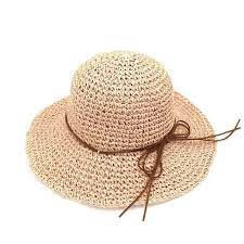 Cute Sun Hat For The Beach Easy To Throw It In Your Bag To Head To The Beach Pattern Type Solid Material Straw Style Casual Sun Hats Hats Wide Brimmed