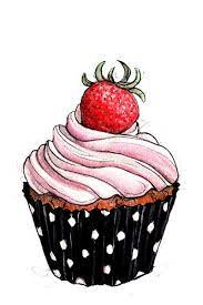 Step 3 — next, add a layer of frosting. Cup Cake Cupcakes Drawing Cupcake Art Cake Drawing
