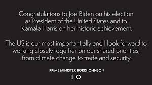 Johnson, according to media reports this week, had a habit of. Boris Johnson On Twitter Congratulations Joebiden And Kamalaharris