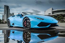 Hd Wallpaper Blue Lamborghini Huracan Lp610 4 Spyder 4k Wallpaper Flare