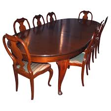 This more than 200 years old table is made of mahogany venee. A Northern European Mahogany Dining Room Table With 12 Chairs At 1stdibs