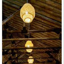 Wadah lampu hias anyaman : Lampion Bambu Lampu Hias Bambu Lampu Hias Gantung Shopee Indonesia