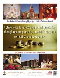 18TH SUNDAY IN ORDINARY TIME JULY 31, 2022