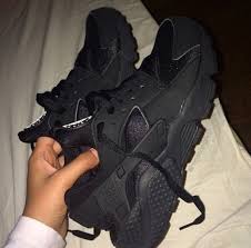 Black And Yellow Nike Huaraches All Black Huaraches Huaraches Shoes All Black Shoes Nike Shoes Huarache