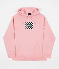 Stussy Checkers Hoodie Dusty Rose In 2019 Hoodies