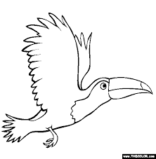 Bird Pictures To Color For Free 100 Free Bird Coloring Pages Color In This Picture Of A Flying Toucan And Others With Our Library Of Bird Coloring Pages Coloring Pages Animal Coloring Pages