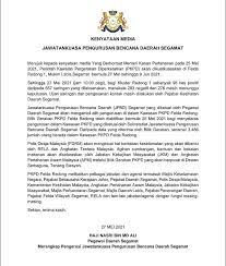 Perutusan pengerusi ( pegawai pendidikan daerah betong ) 2. Uzivatel Makmur Johor Official Na Twitteru Kenyataan Media Jawatankuasa Pengurusan Bencana Daerah Segamat 27 Mei 2021