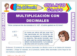 Easily share your publications and get them in front of issuu's millions of monthly readers. Multiplicacion Con Numeros Decimales Para Cuarto Grado De Primaria