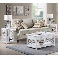 A wide variety of white coffee table set options are available to you, such as general use, material, and appearance. 3 Piece 1 Drawer Coffee Table And End Table Set In White Bed Bath Beyond