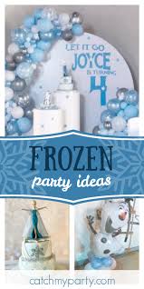 Decoration Frozen Themed Birthday Party At Home Frozen Birthday Joyce Frozen 4th Birthday Catch My Party In 2020 Frozen Birthday Party Frozen Themed Birthday Party Birthday Party Games For Kids