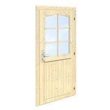 Porte d'abri de jardin : Porte Supplementaire Mi Vitree En Bois Pour Abri Ou Garage Palmako