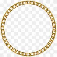 Chain Goldchain Golden Frame Round Gold Frame Png Transparent Png Gold Circle Frames Circle Frames Flower Frame Png