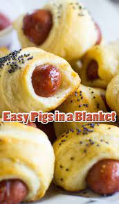Easy Pigs In A Blanket Recipe Pigs In A Blanket Food Easy