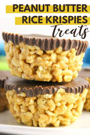 Peanut Butter Rice Krispies Treats Baking You Happier In 2020 Peanut Butter Rice Krispies Sweet Snacks Crispy Treats