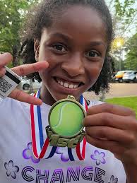 Congratulations to you Nila Randolph finishing first in the girls 10s NWR  JUNE CLASSICS tournament just concluded in Brandon Mississippi . We at  XS@Bellevue Tennis Center are very proud of your hard
