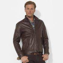 642 Dark Brown Leather Bomber Jacket Polo Ralph Lauren Leather Barracuda Jacket Sold By Ra Brown Leather Bomber Jacket Leather Jacket Men Bomber Jacket Men