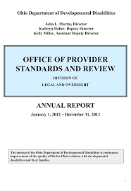 OFFICE OF PROVIDER STANDARDS AND REVIEW