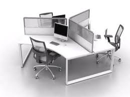 3 Person 120 Degree Cluster Workstation Delivery Install To Sydney Office Workstations Home Office Design Office Furniture Modern