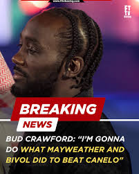 Bud Crawford: “I'm Gonna Do What Mayweather and Bivol Did to Beat Canelo”  🧠🔥 On September 13th, Terence “Bud” Crawford moves up to face Canelo  Alvarez — and he says the blueprint