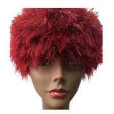 Handmade Ear Flap Hat Crochet Beanie With Brim in Shades of Magenta, Gold,  Wine & Teal. Faux Fur Trim, Removable Pompom and Sparkle Buttons.