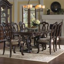 San Marino Extendable Pedestal Dining Table Brown Dining Room Brown Dining Room Set Formal Dining Room Sets