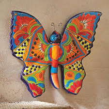 Talavera Style Butterfly Wall Art Mexican Wall Art Butterfly Wall Art Talavera Pottery