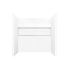 In w x 60 in. Maax Nextile 60l X 30w X 60h Rectangular 4 Piece Direct To Stud Alcove Tub Surround In Whi The Home Depot Canada