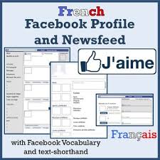 French Facebook Project Facebook Templates Facebook Profile Template Life Skills Classroom