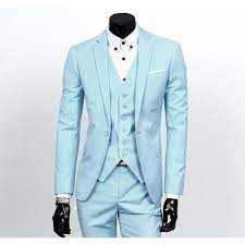 Taylor & wright slim fit kent suit jacket. Men S Light Blue One Button Slim Fit Suit Three Piece
