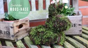 Innenhof ii teil ostern garten gartendekoration osterdeko garten. Osterdeko Basteln Moos Hasen Fur Drinnen Und Draussen Lavendelblog