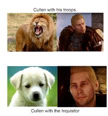The many faces of Cullen | Dragon age funny, Dragon age memes ...