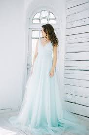 Light Turquoise Blue And White Wedding Dress Tulle Bridal Gown Lace Wedding Dress Light Gr In 2021 Turquoise Wedding Dresses Wedding Dresses Lace Airy Wedding Dress