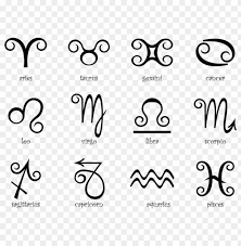 Zodiac signs clipart black and white. Download Black Zodiac Signs Clipart Png Photo Toppng