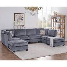 The new modern gray microfiber big sectional sofa set s15rg is a statement. 120 Inch Sectional Wayfair