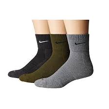 Nike Mens 3 Pk Drifit Green Gray Black Quarter Socks 8 12 Sx4835 945 Nike Men Green And Grey Nike