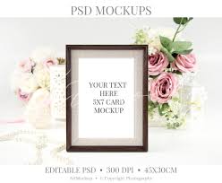 Modern Rustic Table Number Mockup Blush Pink Rose Design Mockup Bridal Baby Shower Editable P Free Psd Mockups Templates Rustic Table Numbers Blush Pink Rose