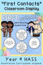 First Contacts Display Packet First Fleet Australia First Fleet Classroom Displays First Contact