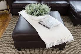 63 long doroteo coffee table umber grey ottoman top grain leather black iron. Square Leather Ottoman Coffee Table You Ll Love In 2021 Visualhunt