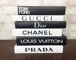 And answers to 100 other home decorating. Designer Books Set 6 Books Chanel Louis Vuitton Dior Prada Decorative Books Coco Chanel Book Luxury Designer Chanel Room Chanel Decor Chanel Book Decor