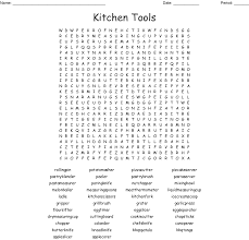 Kitchen Utensils Crossword Kitchen