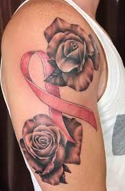 Plus, it has a meaningful about the wearer's mother. Rose Tattoo With Breast Cancer Ribbon