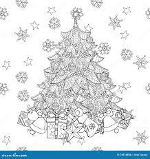 Arbre De Sapin De Noël Avec Des Cadeaux Illustration de Vecteur -  Illustration du adulte, dessin: 74574858